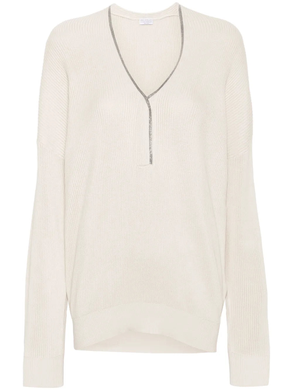 Monili-Chain Ribbed Jumper