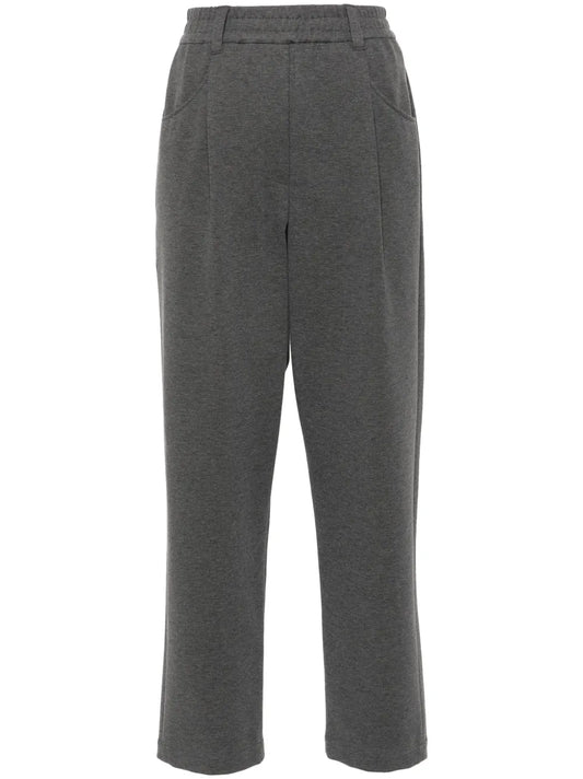 Cropped Tapered Track Pants