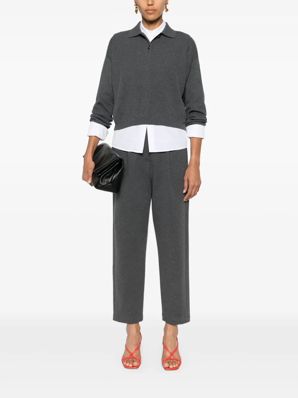Cropped Tapered Track Pants