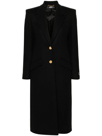 Single-Breasted Wool-Blend Coat