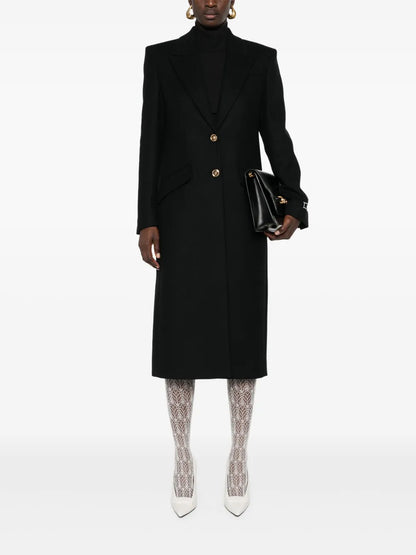 Single-Breasted Wool-Blend Coat