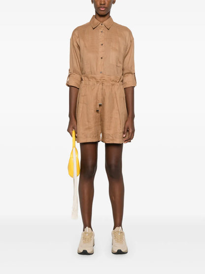 Drawstring Ramie Shorts