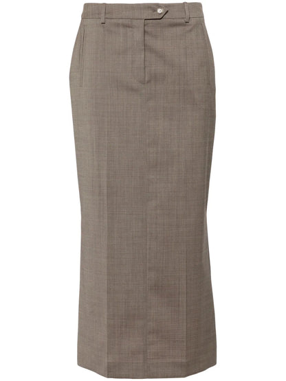 Tailored Virgin Wool Pencil Skirt