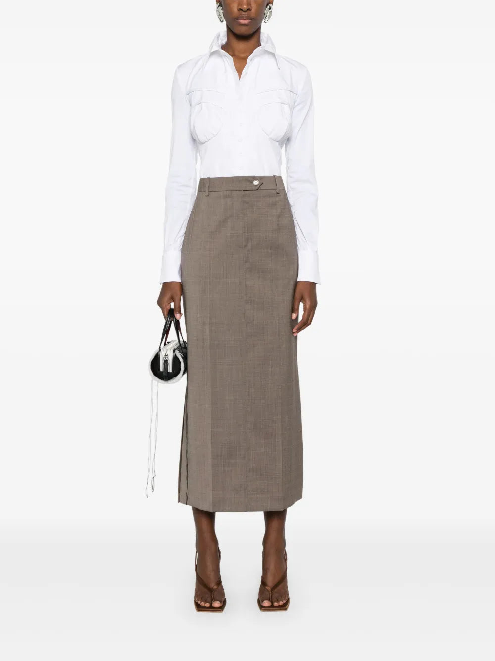 Tailored Virgin Wool Pencil Skirt