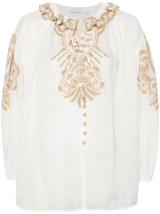 Waverly-Embroidered Blouse