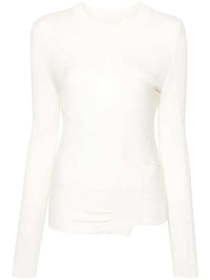 Asymmetric Virgin Wool Blend Jumper