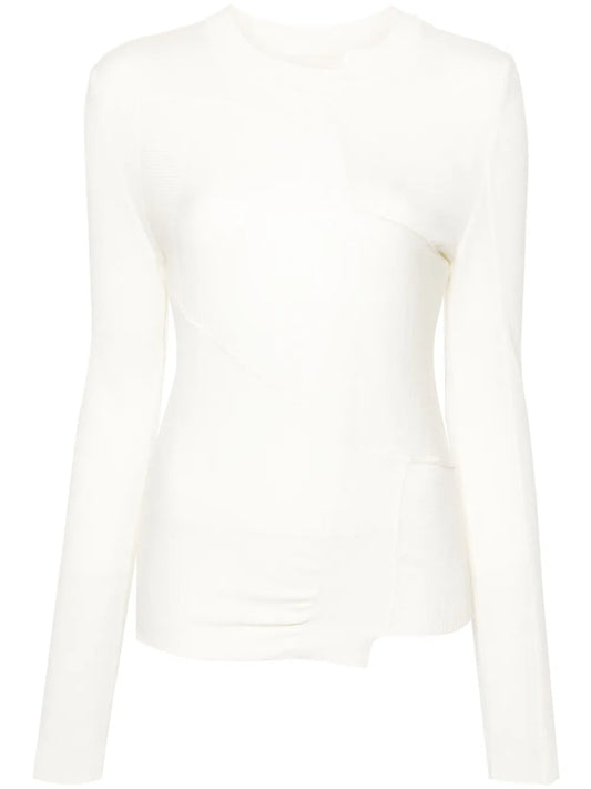 Asymmetric Virgin Wool Blend Jumper