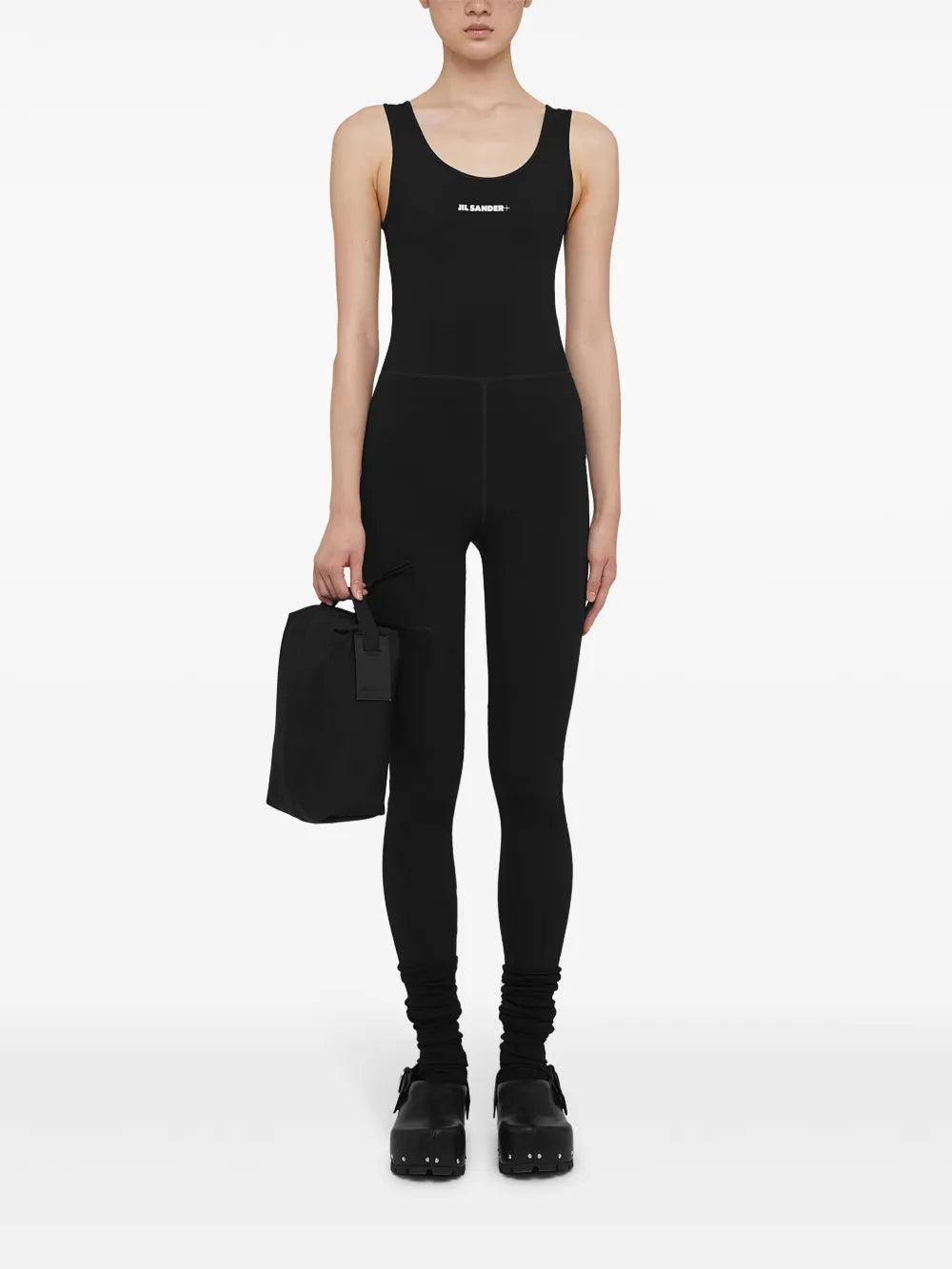 Logo-Print Sleeveless Jumpsuit