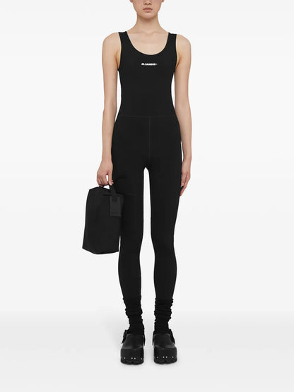 Logo-Print Sleeveless Jumpsuit