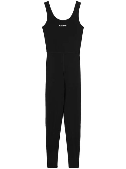 Logo-Print Sleeveless Jumpsuit
