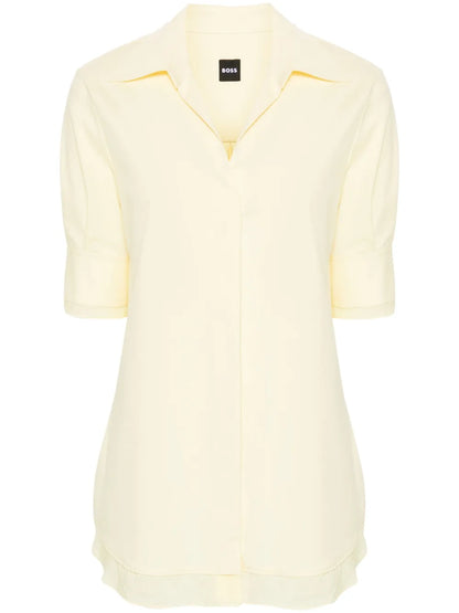 Cutaway-Collar Cotton-Blend Shirt