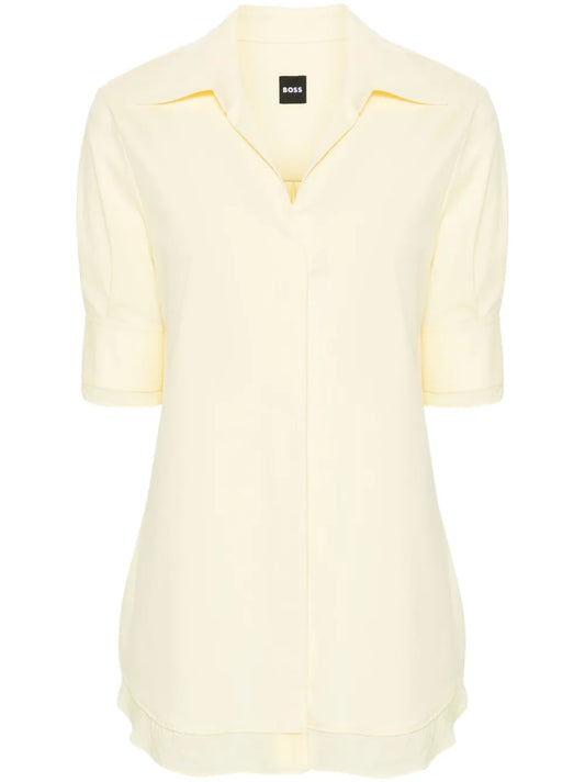 Cutaway-Collar Cotton-Blend Shirt