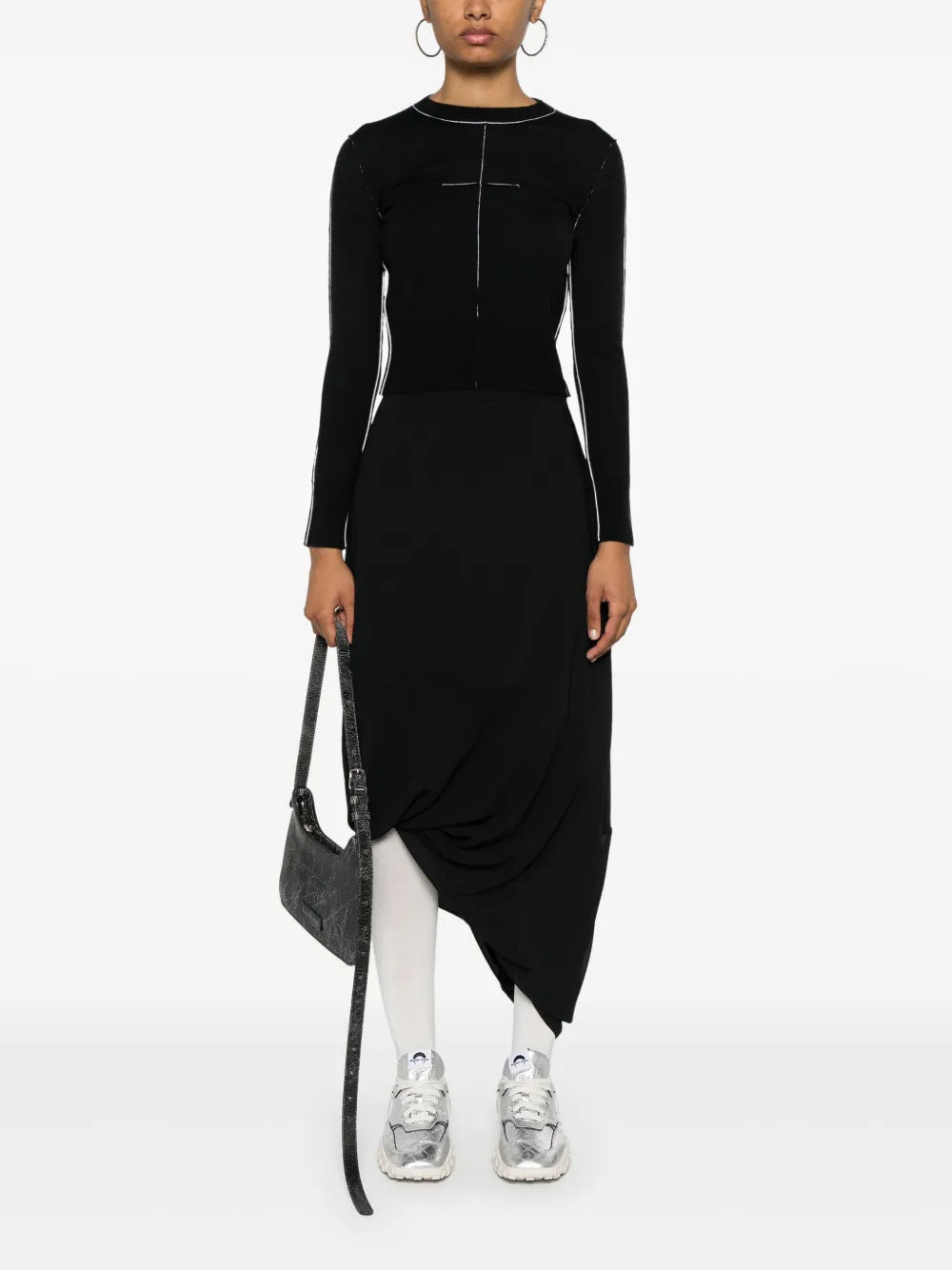 Contrast-Stitching Jumper