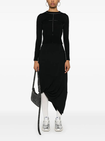 Contrast-Stitching Jumper