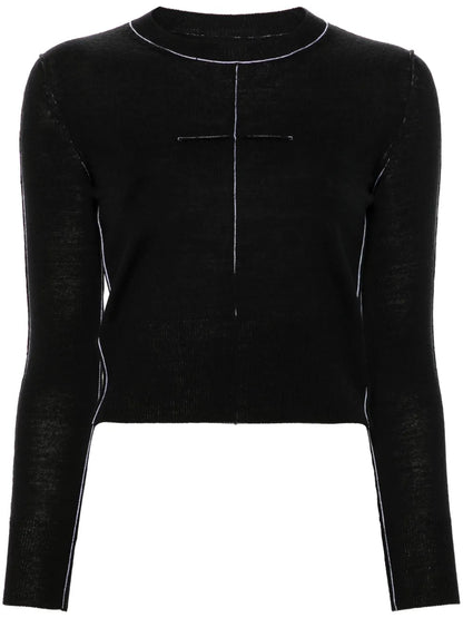 Contrast-Stitching Jumper