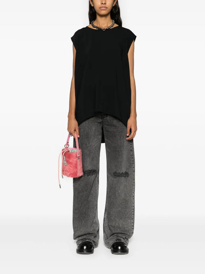 Numbers-Patch Straight Jeans