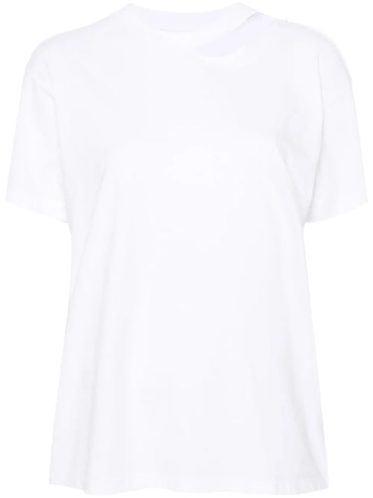 Pin-Detail Cotton T-Shirt