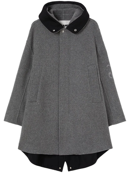 Jw-Print Hooded Parka Coat