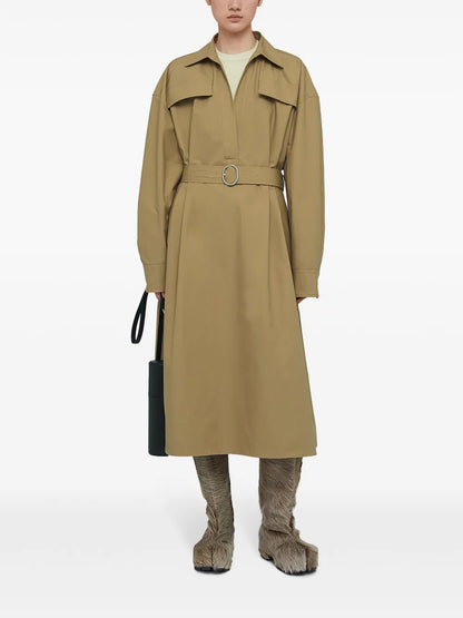 Classic-Collar Cotton Dress