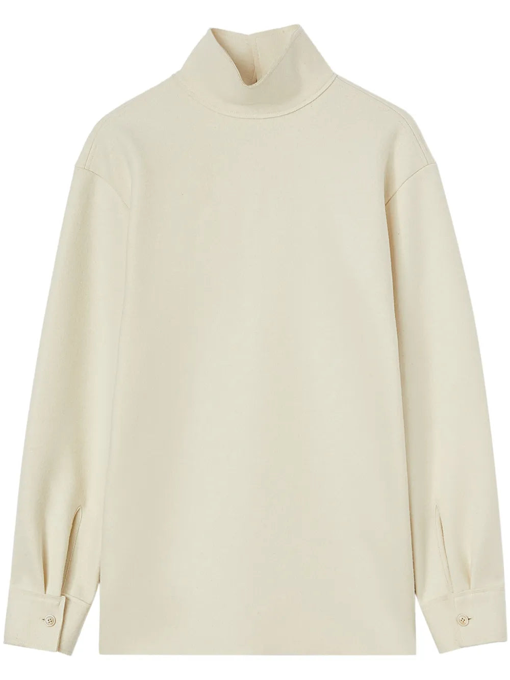 High-Neck Wool Top