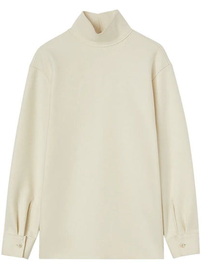 High-Neck Wool Top