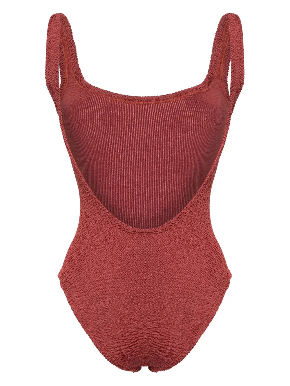 Square-Neck Shirred Swimsuit