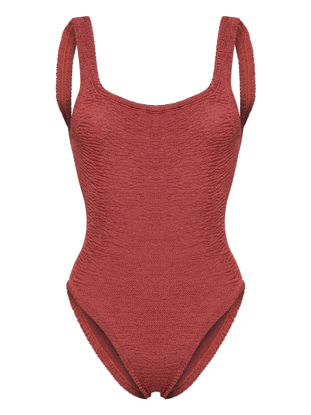 Square-Neck Shirred Swimsuit