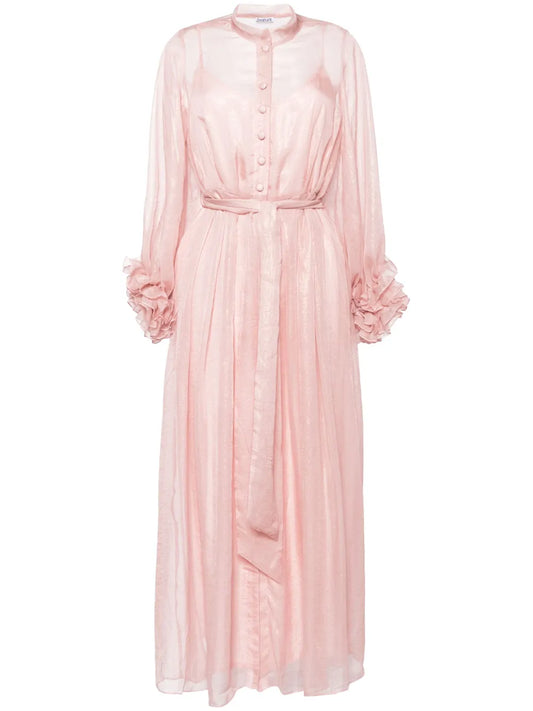 Esme Foiled-Finish Maxi Dress