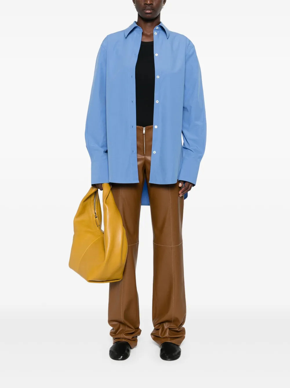 Pointed-Collar Poplin Shirt
