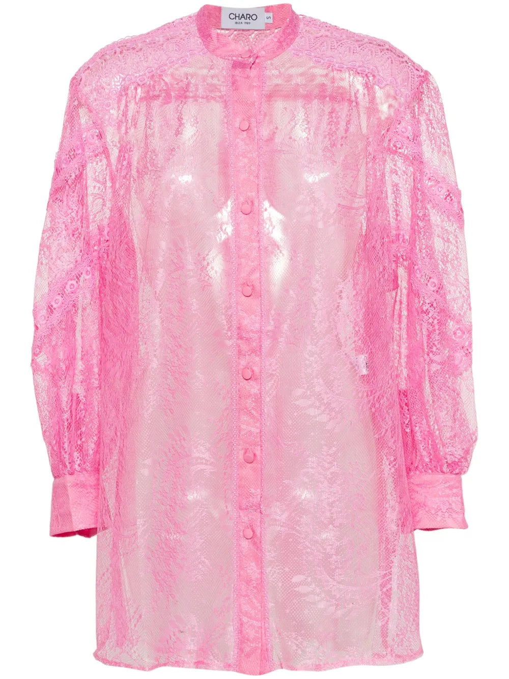 Lumie Balloon-Sleeve Lace Shirt