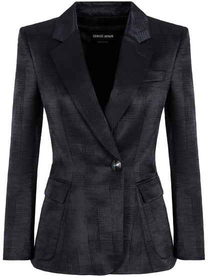Floral-Appliqué Blazer