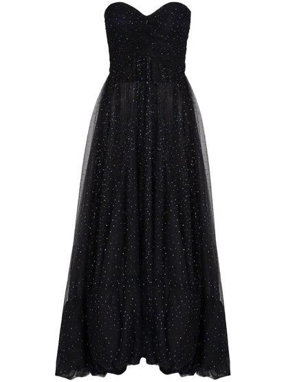 Sequin-Embellished Strapless Dress