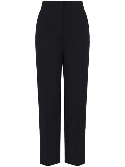 High-Waisted Wool Trousers