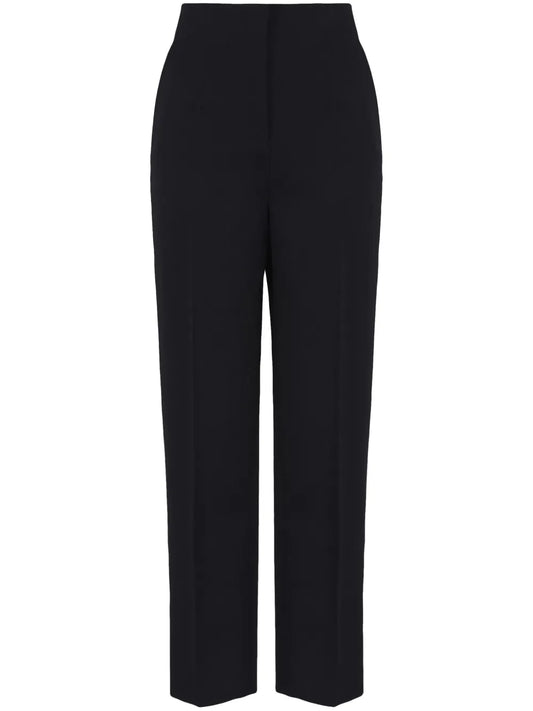 High-Waisted Wool Trousers