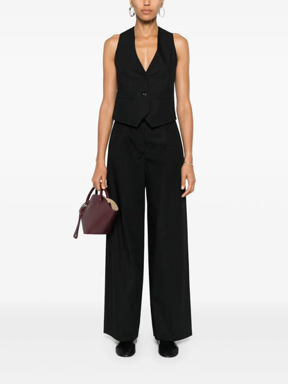 V-Neck Poplin Gilet