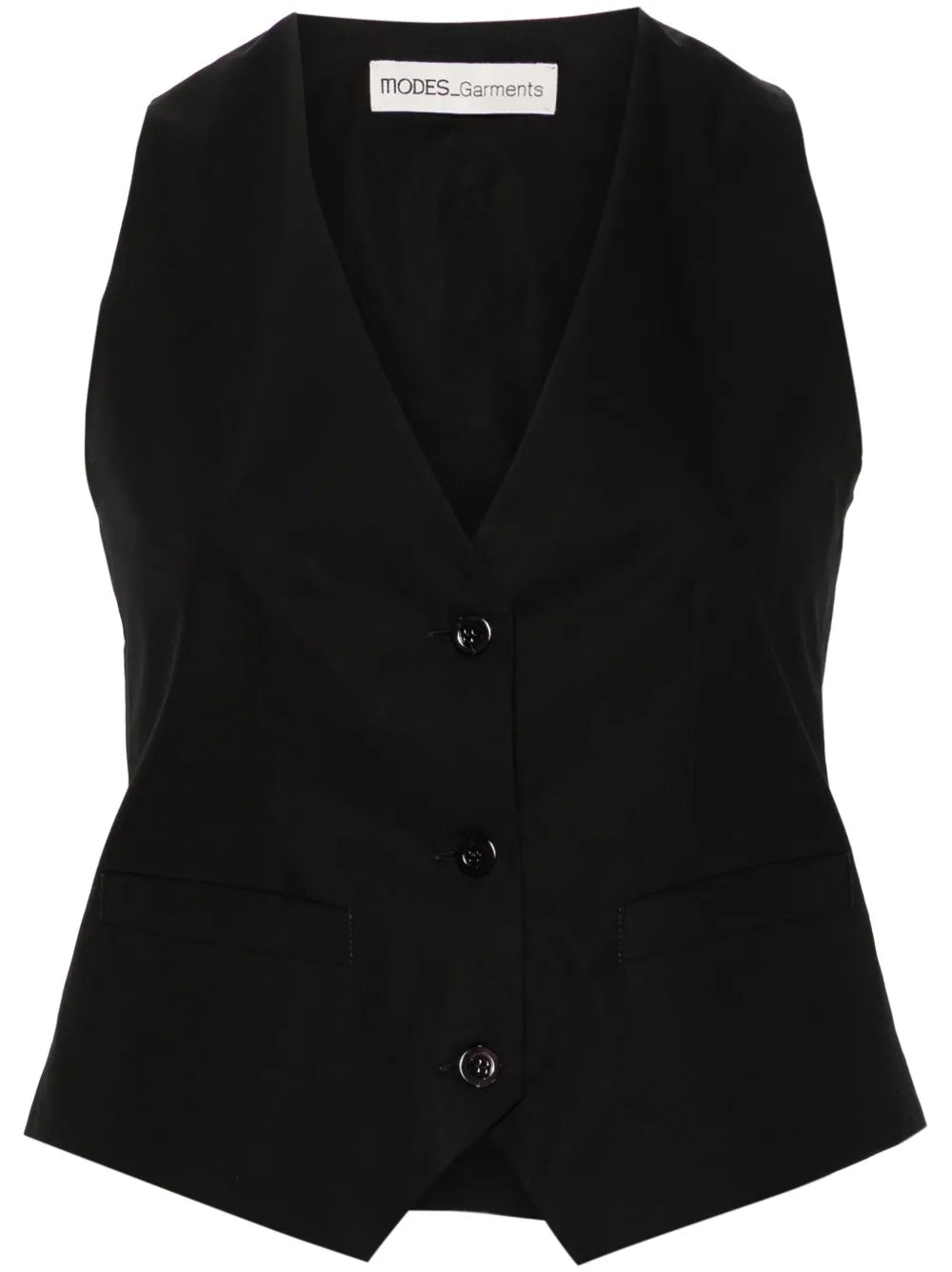 V-Neck Poplin Gilet