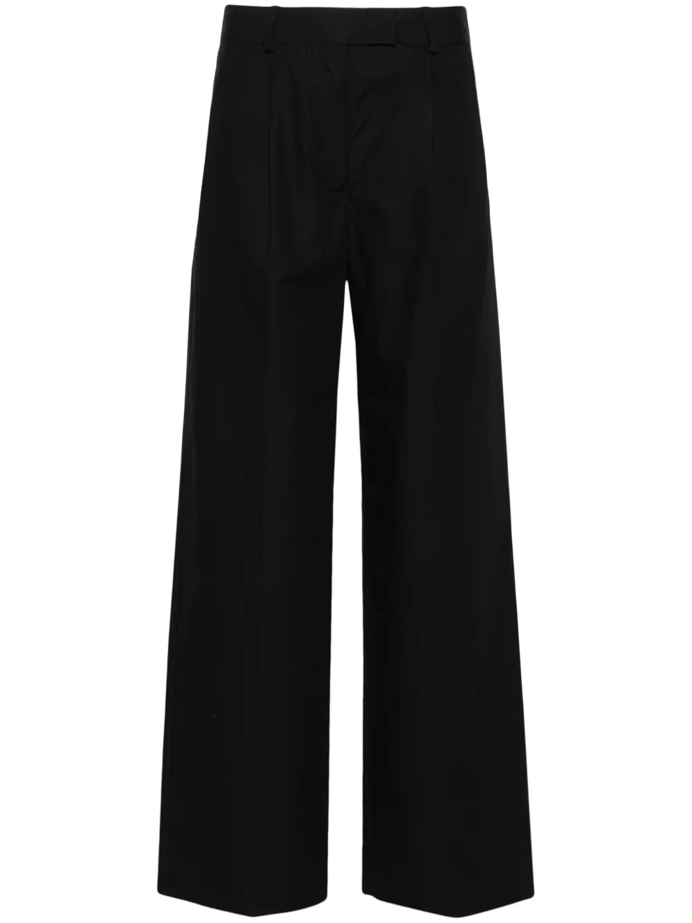 Poplin Straight-Leg Trousers