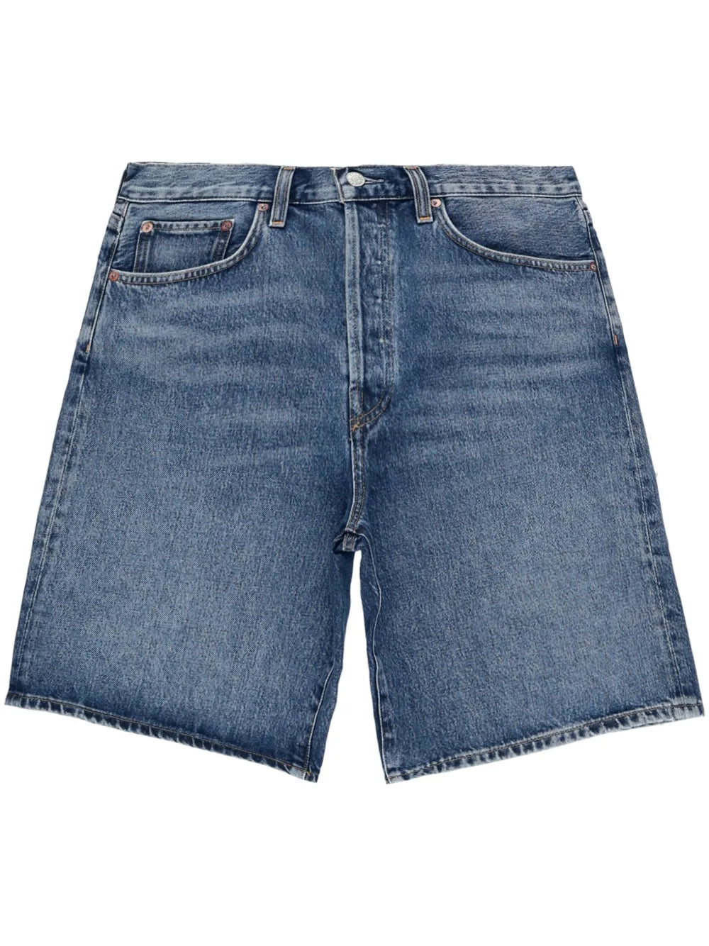 Wide-Leg Denim Shorts