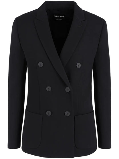 Notched-Lapels Double-Breasted Blazer