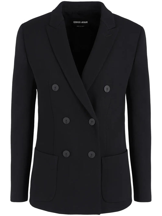 Notched-Lapels Double-Breasted Blazer