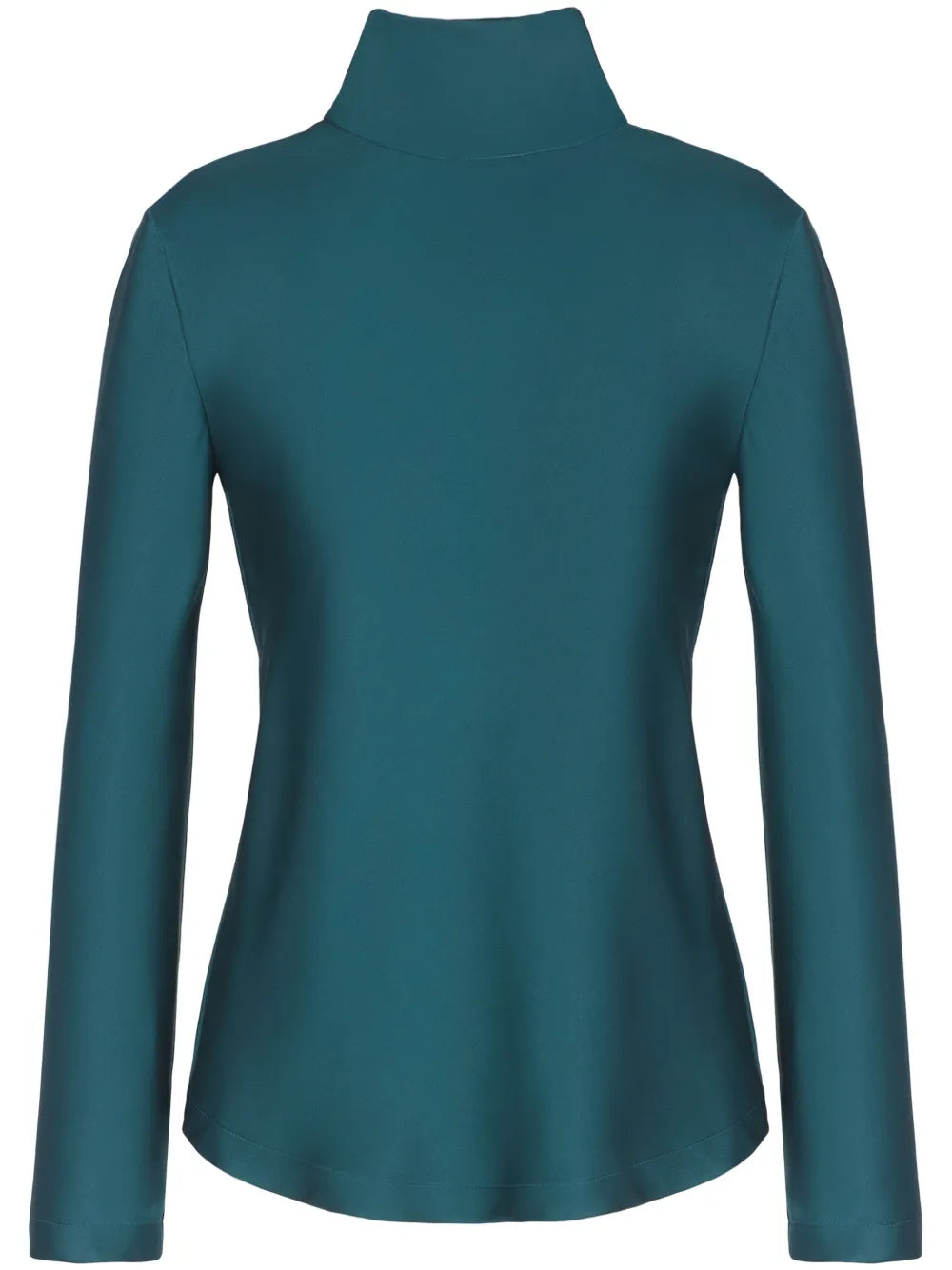 Mock-Neck Silk Top