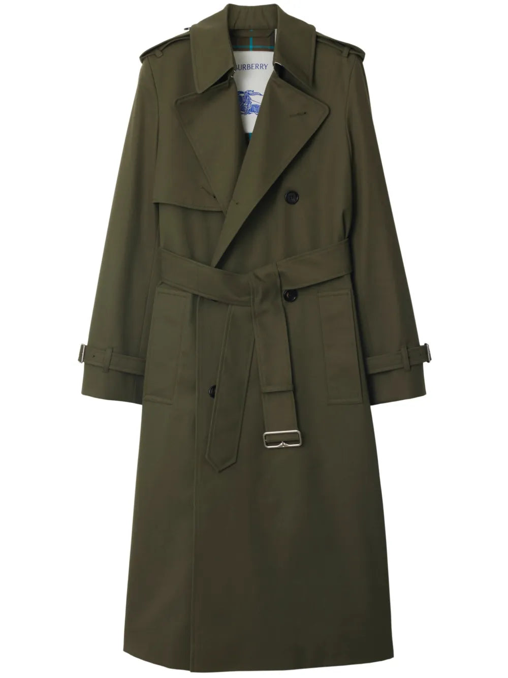 Notched-Lapel Cotton Trench Coat