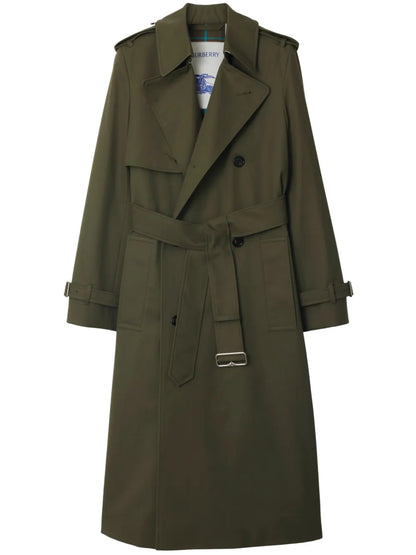 Notched-Lapel Cotton Trench Coat