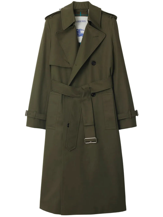 Notched-Lapel Cotton Trench Coat