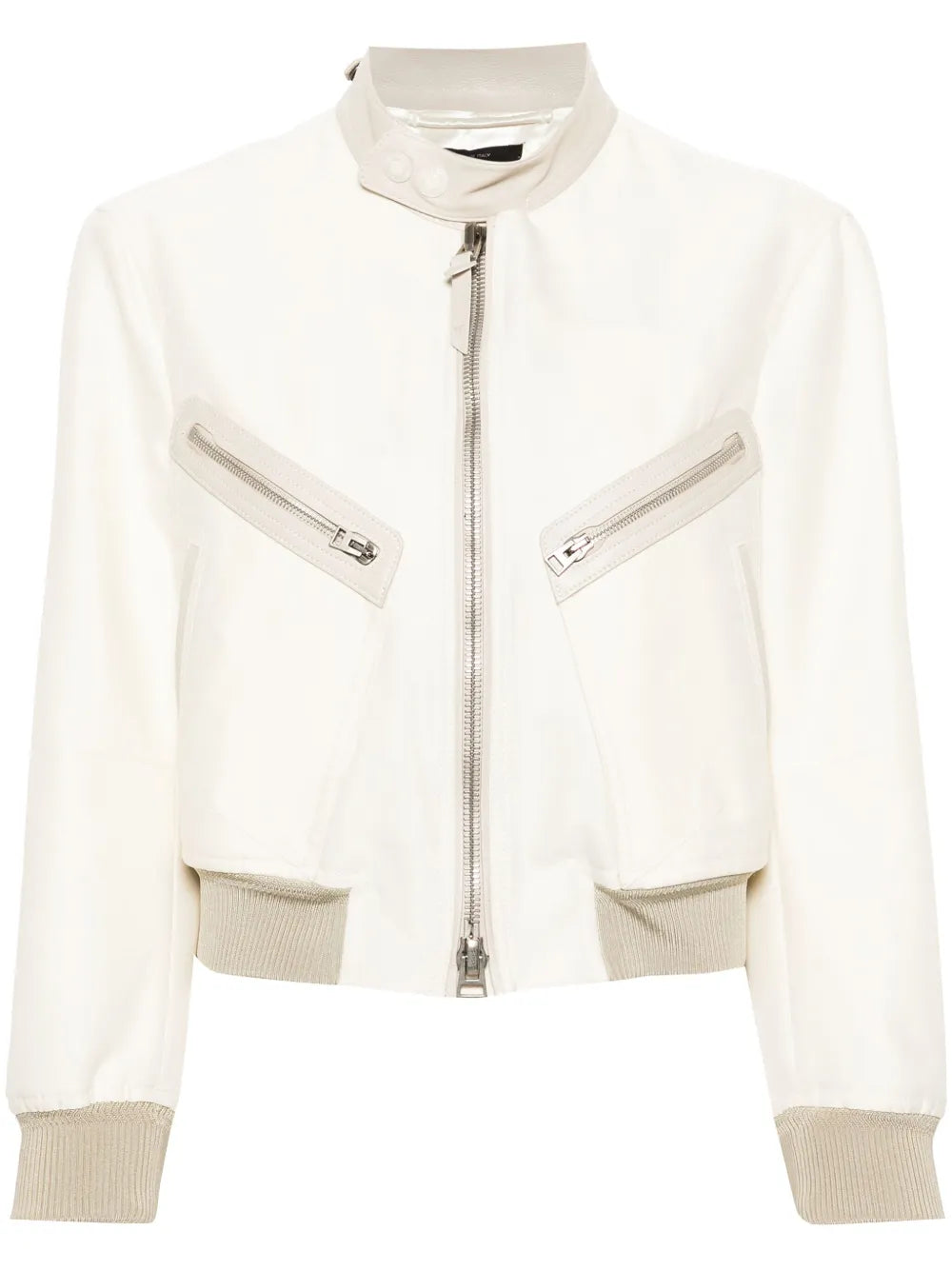 Contrasting-Trim Jacket