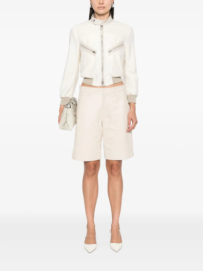 Contrasting-Trim Jacket