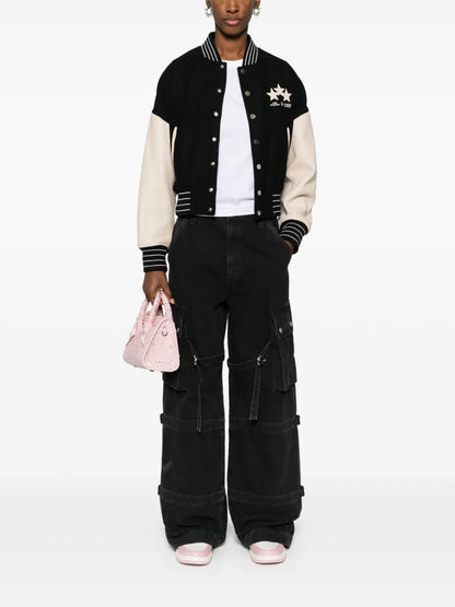 Stars Colour-Block Bomber Jacket