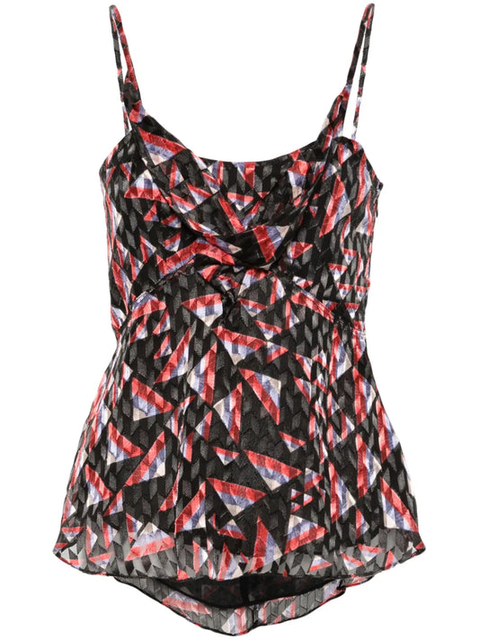 Kalisia Geometric-Print Tank Top