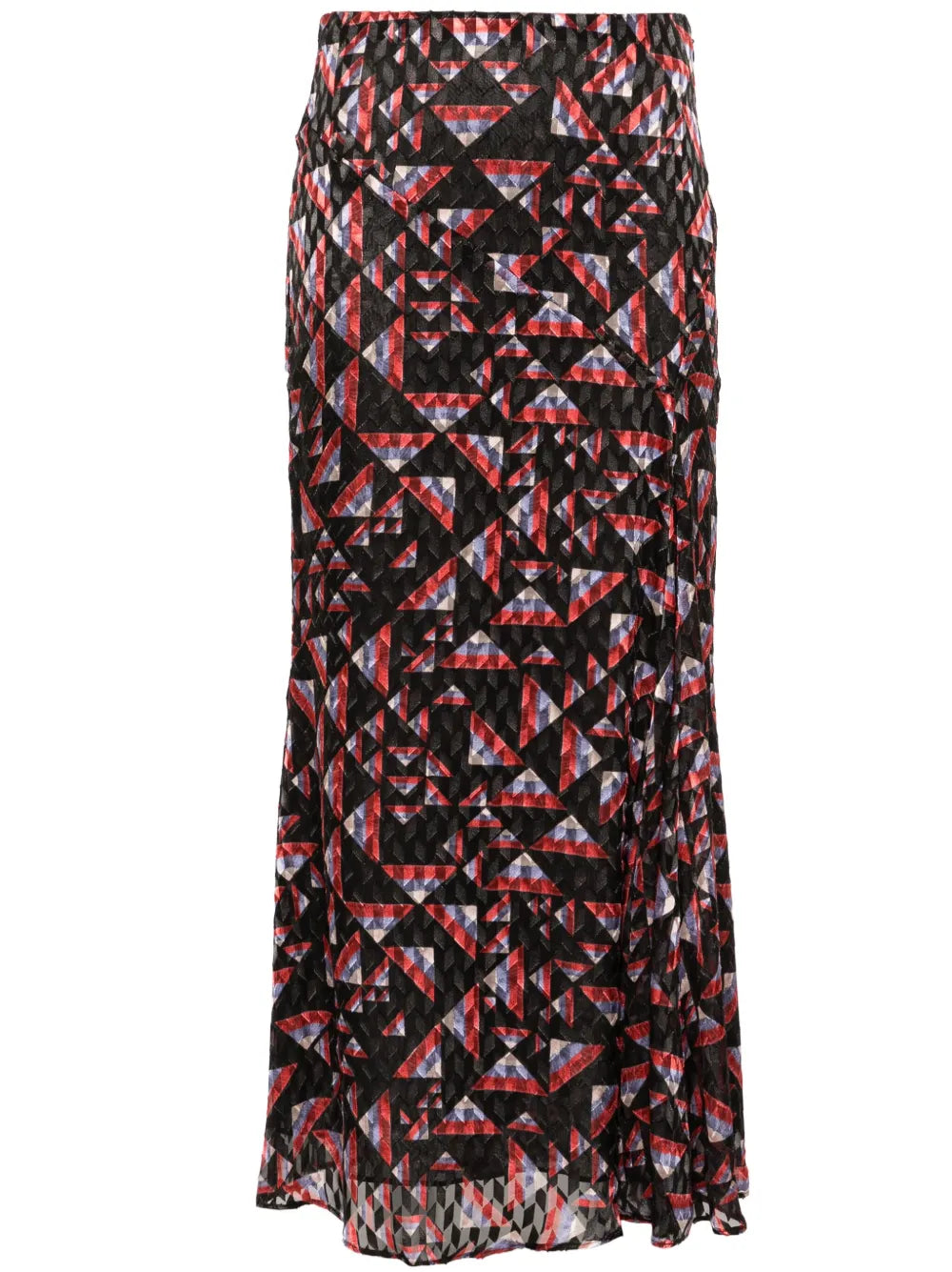 Katae Geometric-Print Midi Skirt
