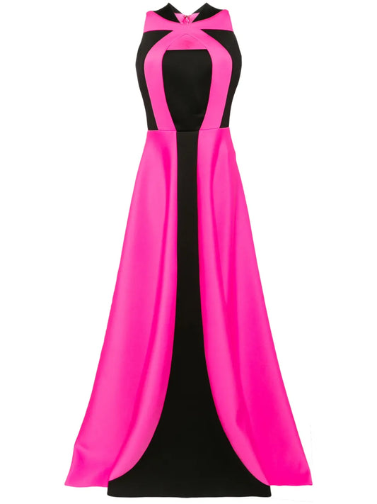 Panelled Belted Gown